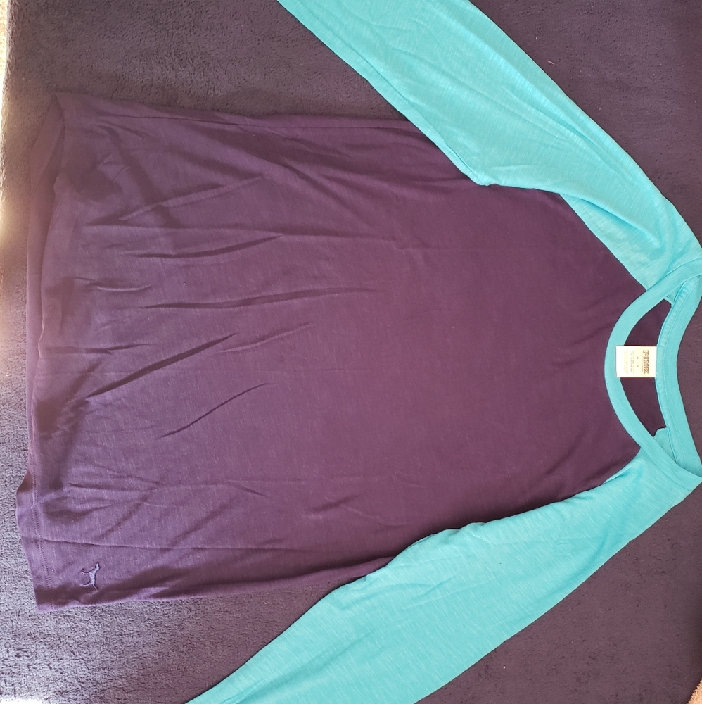 Med Victoria's Secret Pink Dk blue/teal baseball tee